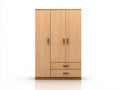 Armoire - Panneaux de bois - 142 x 56 x 192 cm - Chêne naturel - Style contemporain