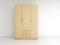 Armoire - Panneaux de bois - 135 x 55 x 190 cm - Bois clair-Argent - Style moderne