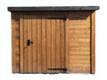Abri de jardin - Bois - 245 x 150 x 210 cm - Brun clair-Brun foncé-Noir - Rustique