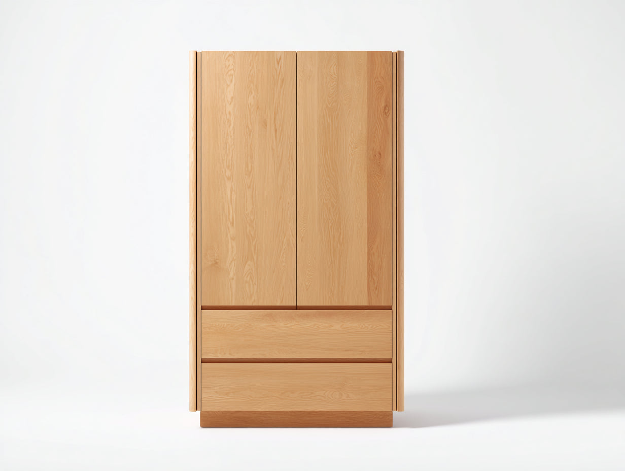 Armoire - Bois - 105 x 55 x 190 cm - Chêne clair - Style naturel