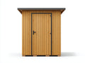 Abri de jardin - Bois - 150 x 115 x 220 cm - Brun miel-Gris foncé-Noir - Contemporain
