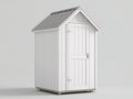 Abri de jardin - Bois - 135 x 105 x 215 cm - Blanc-Gris clair-Argenté-Bois naturel - Classique